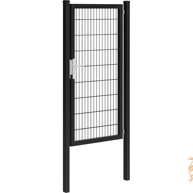 Hillfence Metalen Enkele Poort Premium-Line Inclusief Slot, 100x180 cm. Zwart  1052655