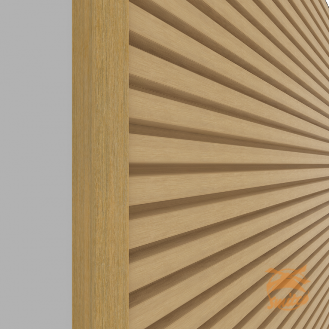 NewTechWood Aluminium Co-Extrusie Eindprofiel Rhombus t.b.v. Wand Bekleding, 5x5x300 cm. Red Cedar  