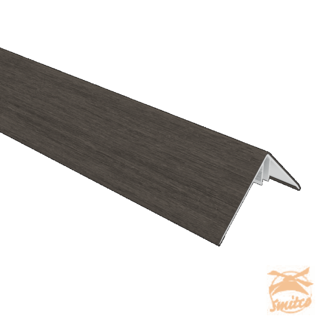 NewTechWood Aluminium Co-Extrusie Hoekprofiel Rhombus t.b.v. Wand Bekleding, 6x6x300 cm. Silver Gray