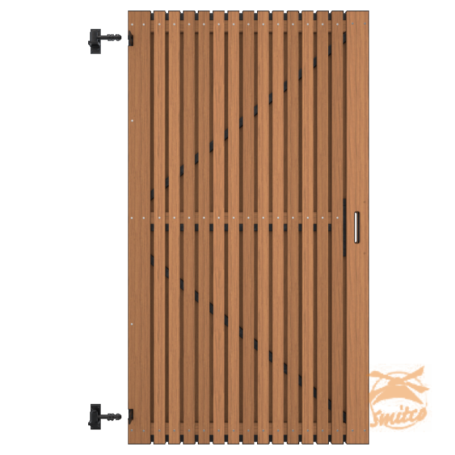 Thermovision Ayous Geschaafd Latten Deur Op Verstelbaar Frame, Verticaal, 178x99 cm.  1060777