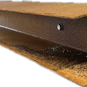 Kantopsluiting U-profiel Ongelijkzijdig Opsluitband 6cm.  220x4,6x19,6x6,4 Corten