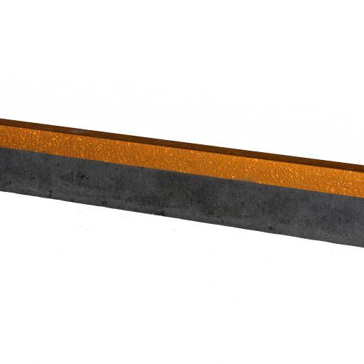 Kantopsluiting U-profiel Ongelijkzijdig Opsluitband 6cm.  220x4,6x19,6x6,4 Corten