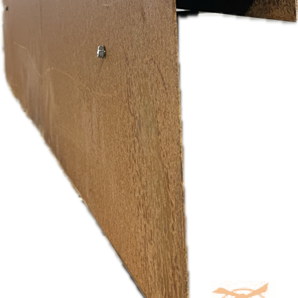 Kantopsluiting U-Profiel Gelijkzijdig Opsluitband 6cm. 220x4,6x4,6x6,4 Corten