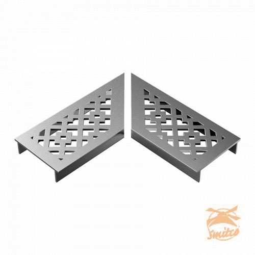 Ultra Drain Silverline Disegno Rooster L-Hoek + Hoekstuk