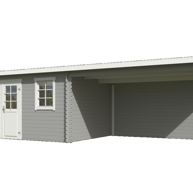 Onze Outdoor Life Overkappingen en Blokhutten worden geleverd exclusief dakbedekking, vloer en Funda