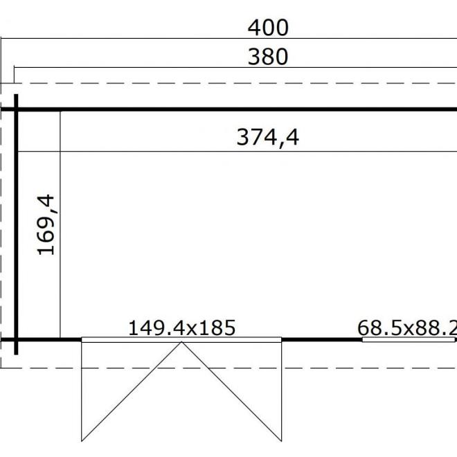 Onze Outdoor Life Overkappingen en Blokhutten worden geleverd exclusief dakbedekking, vloer en Funda