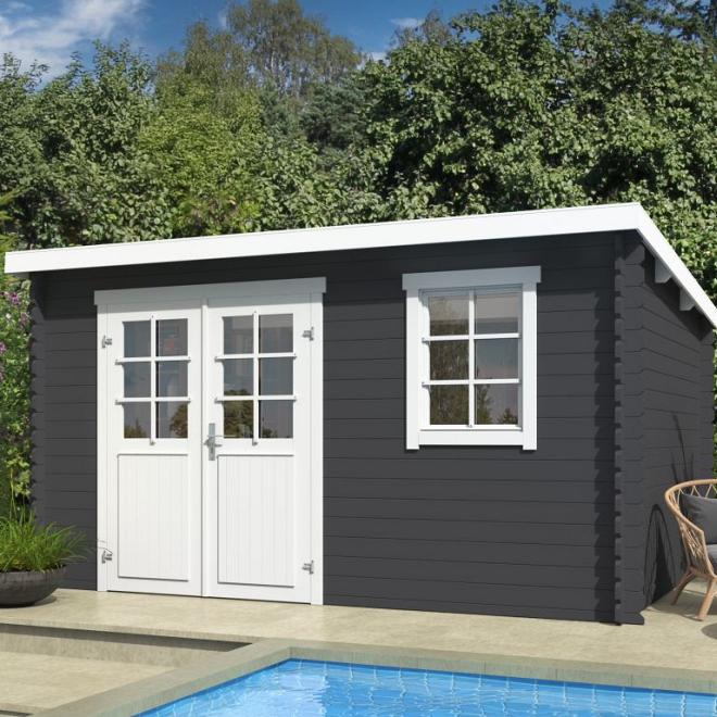 Onze Outdoor Life Overkappingen en Blokhutten worden geleverd exclusief dakbedekking, vloer en Funda