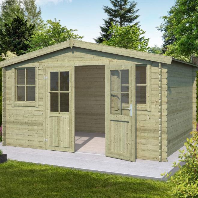 Onze Outdoor Life Overkappingen en Blokhutten worden geleverd exclusief dakbedekking, vloer en Funda