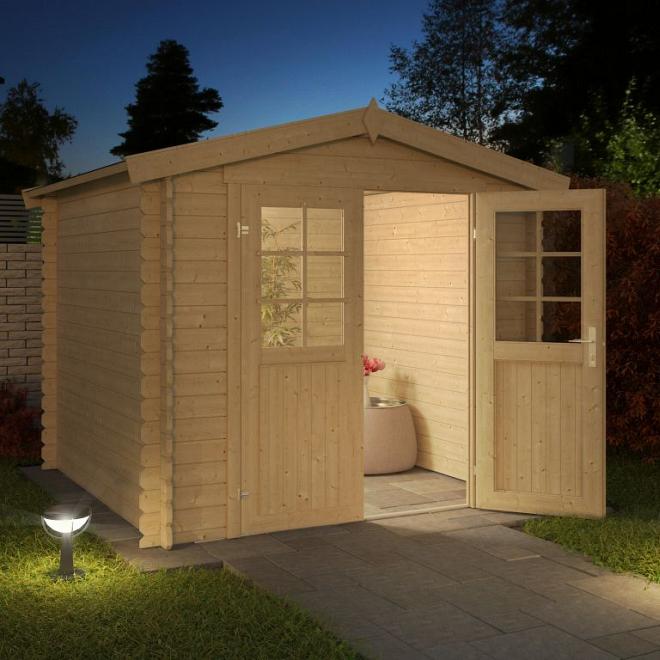 Onze Outdoor Life Overkappingen en Blokhutten worden geleverd exclusief dakbedekking, vloer en Funda