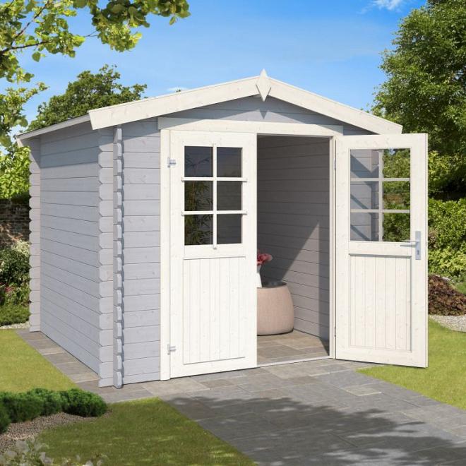 Onze Outdoor Life Overkappingen en Blokhutten worden geleverd exclusief dakbedekking, vloer en Funda