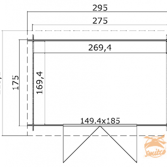 Onze Outdoor Life Overkappingen en Blokhutten worden geleverd exclusief dakbedekking, vloer en Funda