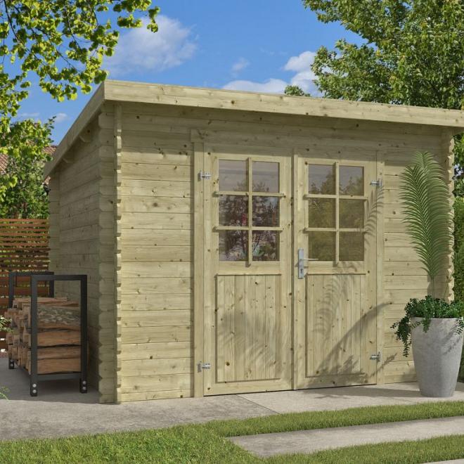 Onze Outdoor Life Overkappingen en Blokhutten worden geleverd exclusief dakbedekking, vloer en Funda