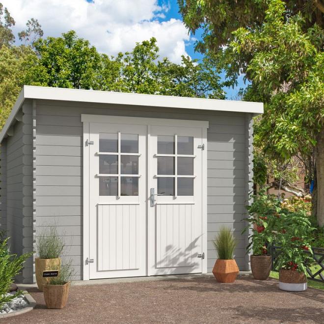 Onze Outdoor Life Overkappingen en Blokhutten worden geleverd exclusief dakbedekking, vloer en Funda