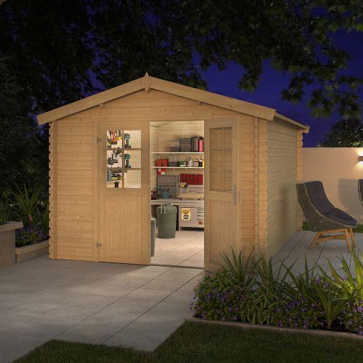 Onze Outdoor Life Overkappingen en Blokhutten worden geleverd exclusief dakbedekking, vloer en Funda