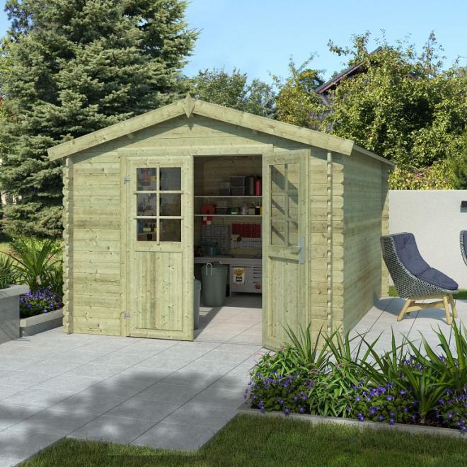 Onze Outdoor Life Overkappingen en Blokhutten worden geleverd exclusief dakbedekking, vloer en Funda