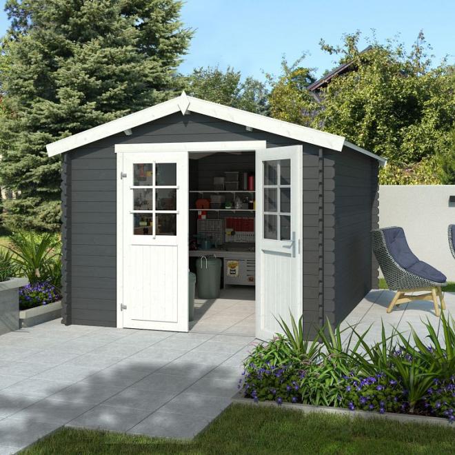 Onze Outdoor Life Overkappingen en Blokhutten worden geleverd exclusief dakbedekking, vloer en Funda