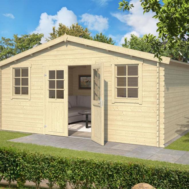 Onze Outdoor Life Overkappingen en Blokhutten worden geleverd exclusief dakbedekking, vloer en Funda