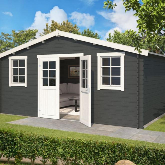 Onze Outdoor Life Overkappingen en Blokhutten worden geleverd exclusief dakbedekking, vloer en Funda