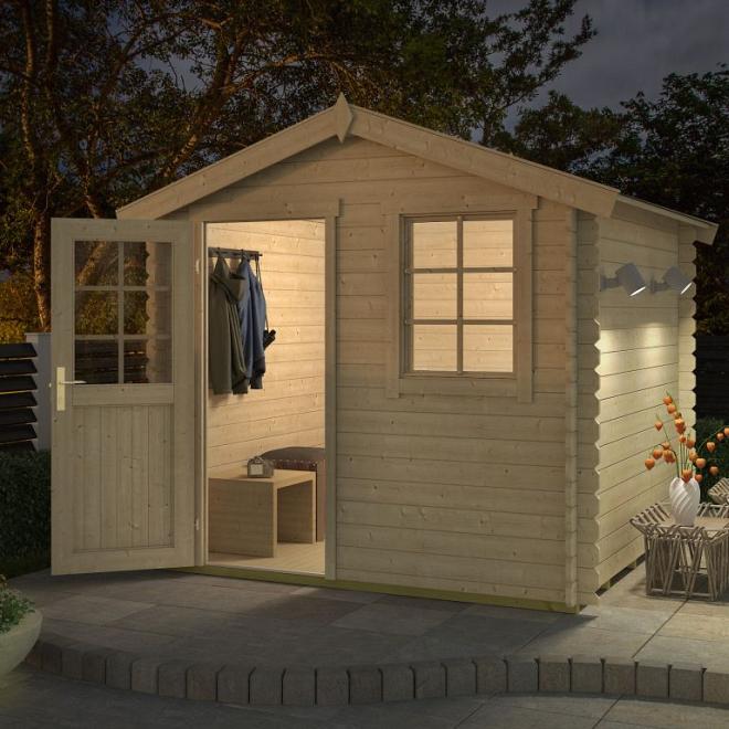 Onze Outdoor Life Overkappingen en Blokhutten worden geleverd exclusief dakbedekking, vloer en Funda