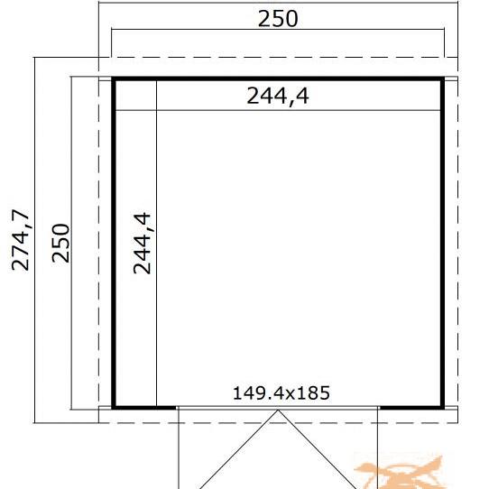 Onze Outdoor Life Overkappingen en Blokhutten worden geleverd exclusief dakbedekking, vloer en Funda