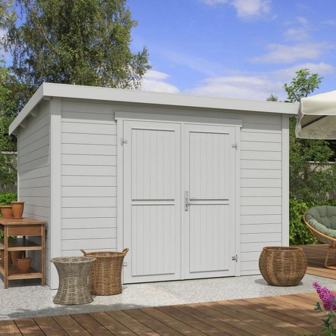Onze Outdoor Life Overkappingen en Blokhutten worden geleverd exclusief dakbedekking, vloer en Funda