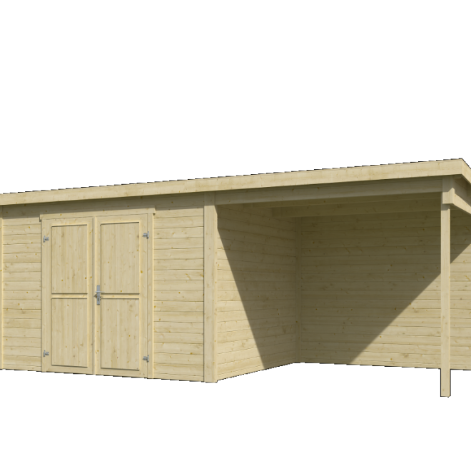 Onze Outdoor Life Overkappingen en Blokhutten worden geleverd exclusief dakbedekking, vloer en Funda