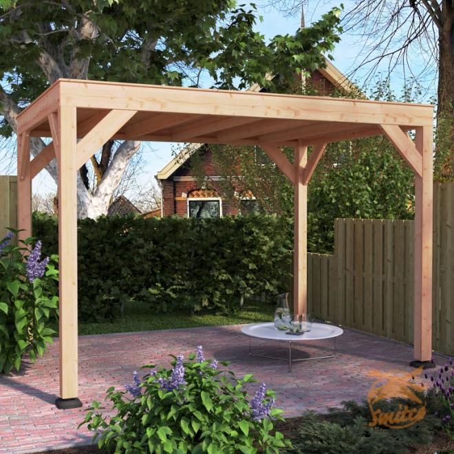 Onze Outdoor Life Overkappingen en Blokhutten worden geleverd exclusief dakbedekking, vloer en Funda