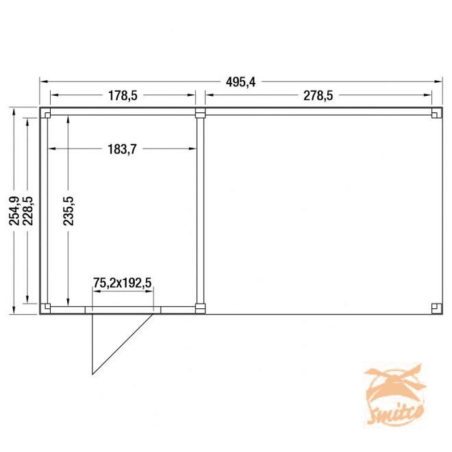 Onze Outdoor Life Overkappingen en Blokhutten worden geleverd exclusief dakbedekking, vloer en Funda