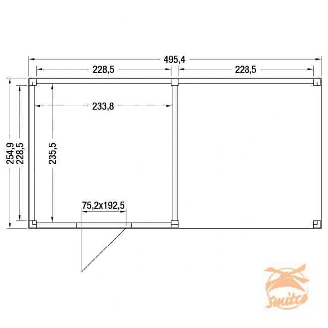 Onze Outdoor Life Overkappingen en Blokhutten worden geleverd exclusief dakbedekking, vloer en Funda