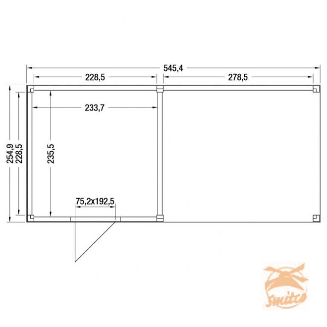Onze Outdoor Life Overkappingen en Blokhutten worden geleverd exclusief dakbedekking, vloer en Funda