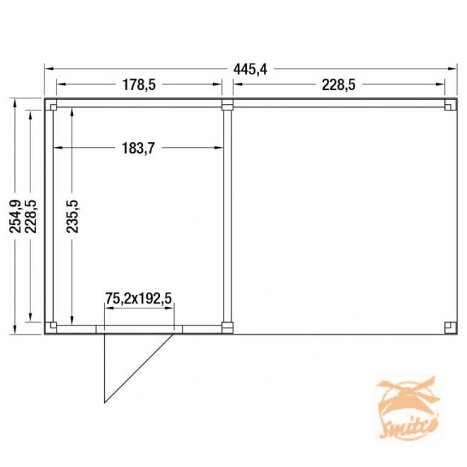 Onze Outdoor Life Overkappingen en Blokhutten worden geleverd exclusief dakbedekking, vloer en Funda