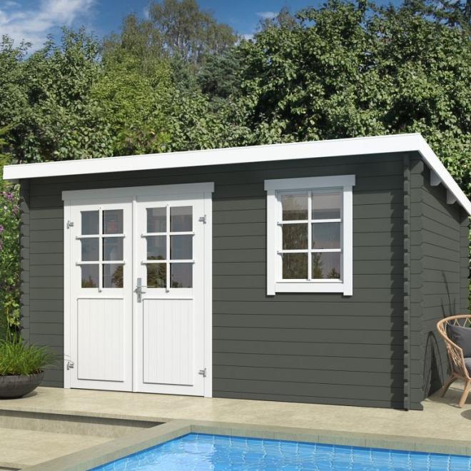 Onze Outdoor Life Overkappingen en Blokhutten worden geleverd exclusief dakbedekking, vloer en Funda