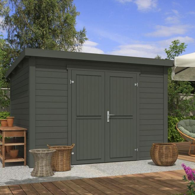 Onze Outdoor Life Overkappingen en Blokhutten worden geleverd exclusief dakbedekking, vloer en Funda