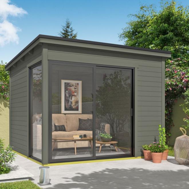 Onze Outdoor Life Overkappingen en Blokhutten worden geleverd exclusief dakbedekking, vloer en Funda