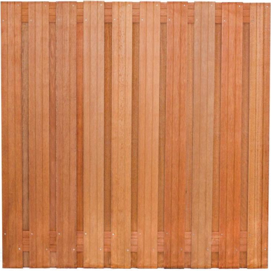 Hardhout Rechtscherm 21-Planks 180 x 180 cm.  99361