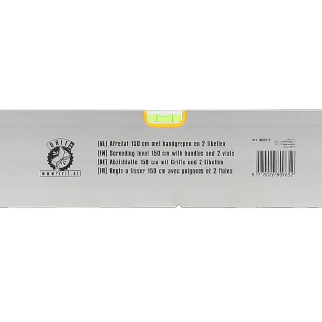 Afreilat Met Waterpas En Handgreep 150 cm.