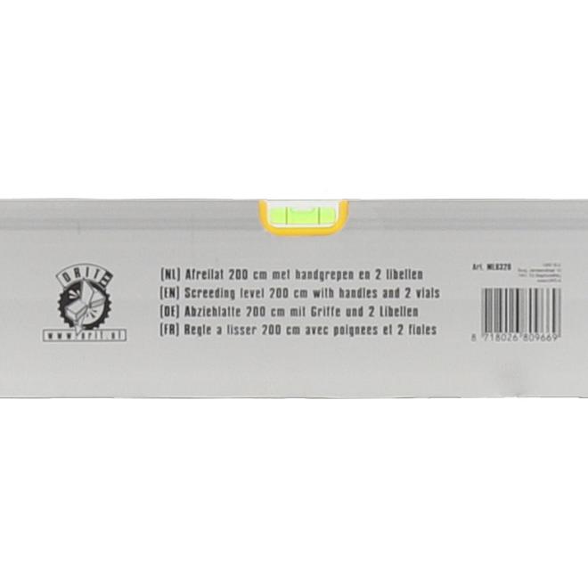 Afreilat Met Waterpas En Handgreep 200 cm.