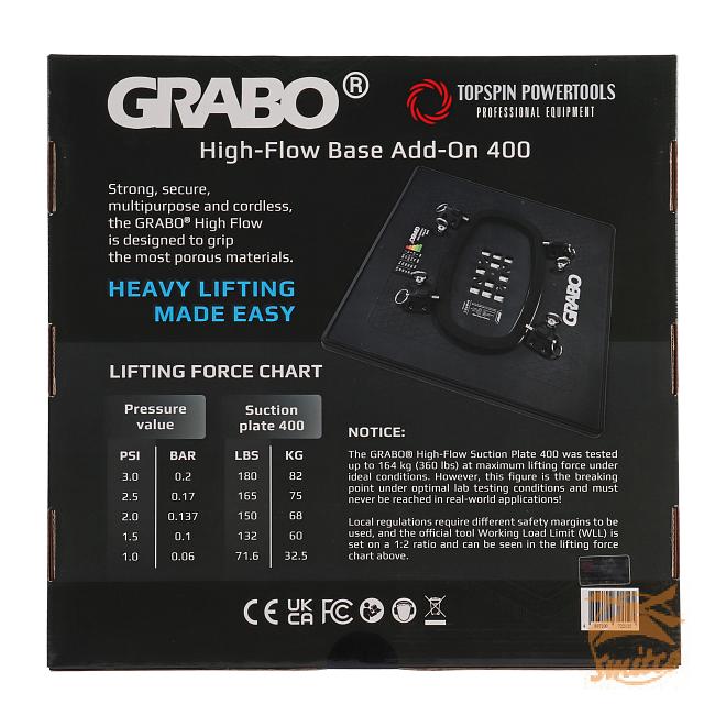 Grabo High Flow Aanzuigblad 400x400 mm.