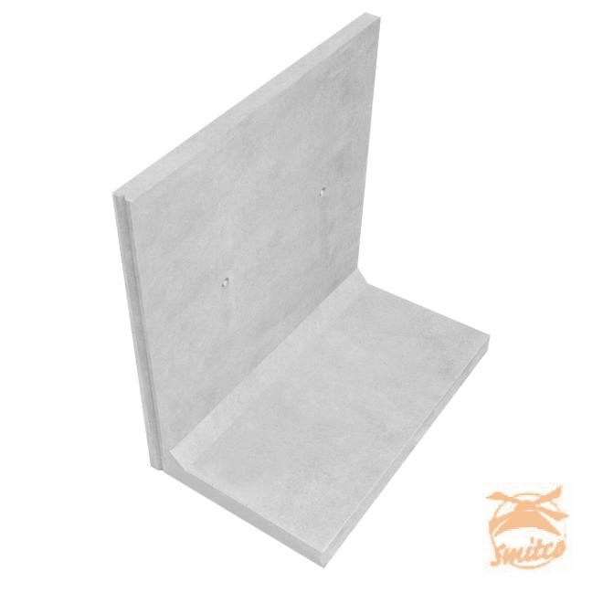 Keerwand CLF10GS 75x100x60cm (HxLxV) tand-groef grijs