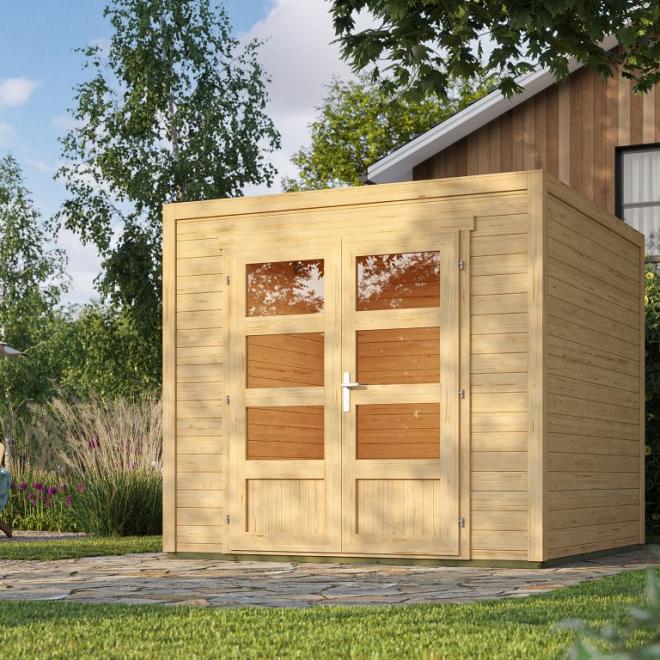 Onze Outdoor Life Overkappingen en Blokhutten worden geleverd exclusief dakbedekking, vloer en Funda