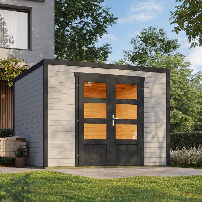 Onze Outdoor Life Overkappingen en Blokhutten worden geleverd exclusief dakbedekking, vloer en Funda