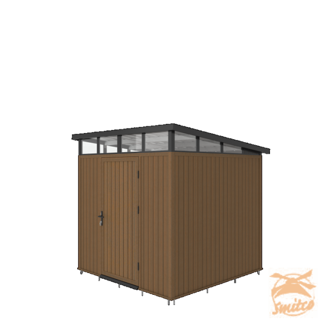 NewTechWood Berging Met Enkele Deur, 222x210cm. Teak