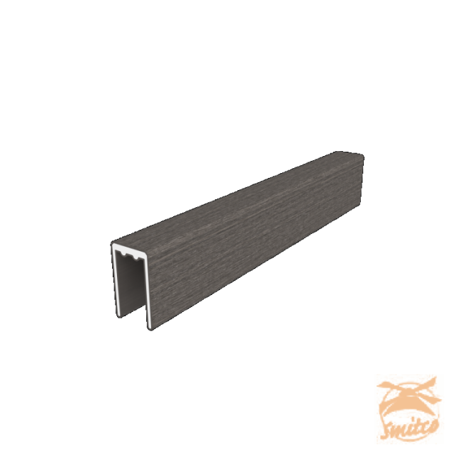 NewTechWood Aluminium Co-Extrusie Frameset t.b.v Scherm i.c.m Betonpalen, Silver Gray