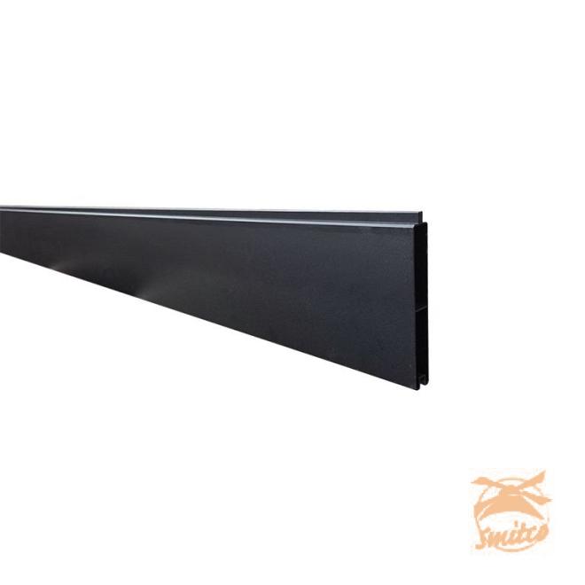 NewTechWood Aluminium Onderplank t.b.v. Verticale Tuinschermen, 2x15x180cm. Zwart RAL9005