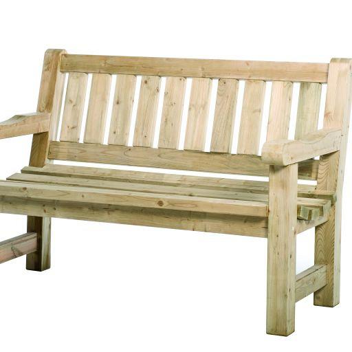 Bank Hugo, 40mm. Dik, 96x140x74cm. (HxBxD), Groen Geïmpregneerd
