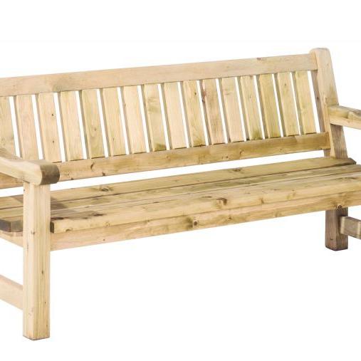Bank Luuk, 40mm. Dik, 96x200x74cm. (HxBxD), Groen Geïmpregneerd
