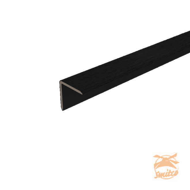 NewTechWood HKC Hoekprofiel, 5,5x5,5x300cm. Ebony Zwart