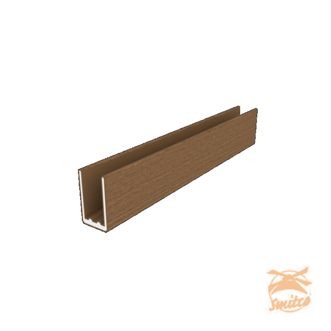 NewTechWood Co-Extrusie Aluminium U-Profiel 300cm. Teak
