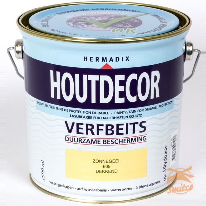 Houtdecor Dekkend 608  Zonnegeel 2500ml.