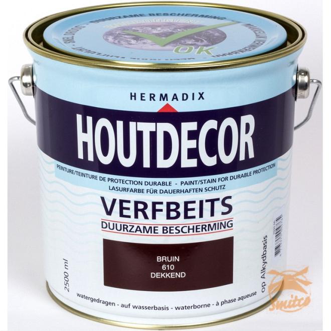 Houtdecor Dekkend 610 Bruin 2500ml.